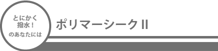 とにかく撥水！のあなたにはポリマーシークII